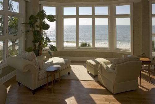 Residential window film in beach house